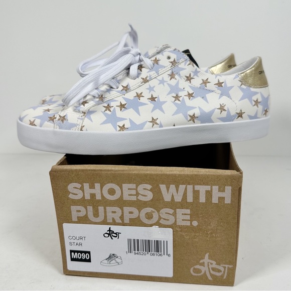 NIB OTBT Court Star Print Leather Sneaker - Picture 2 of 6